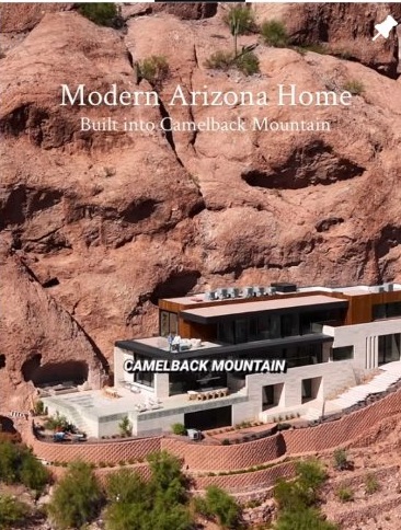Modern Arizona home built into Camelback Mountain